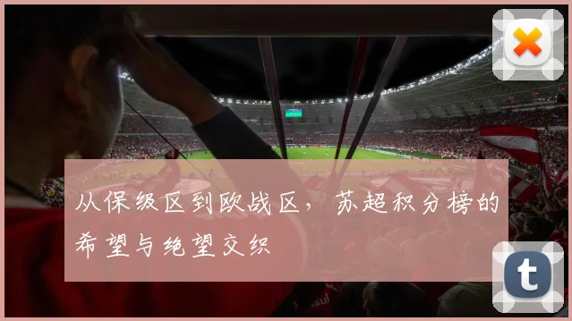 从保级区到欧战区，苏超积分榜的希望与绝望交织